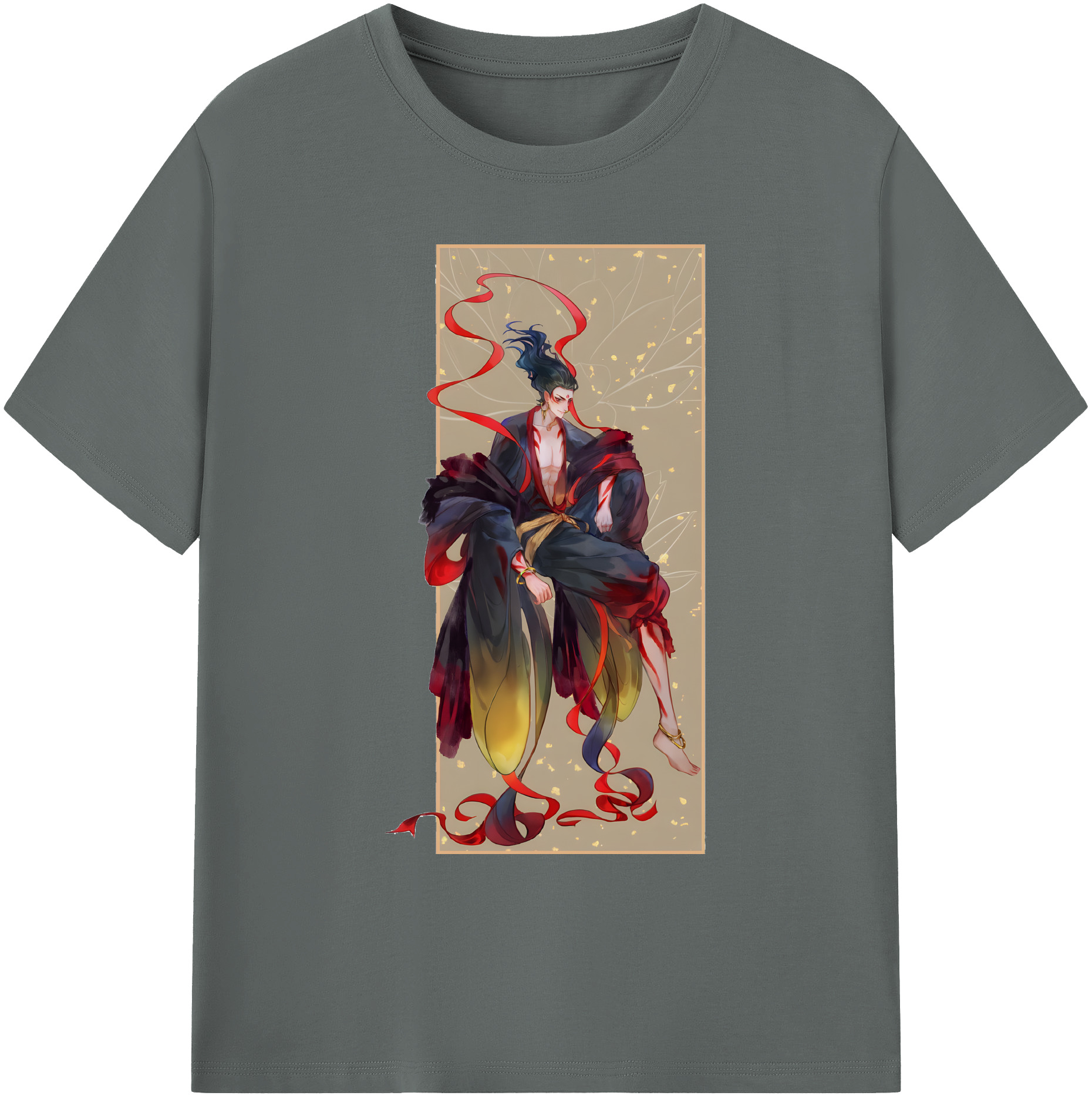 （画像用） Ne Zha 2 ナタ 魔童の大暴れ 綿100％ メンズ半袖Tシャツ｜肌触りやわらか＆通気性